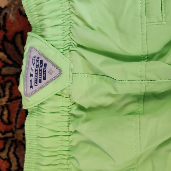 Columbia PFG Quick Dry Shorts Neon Green M 5L - Picture 3 of 11
